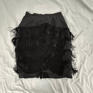 Fringe Skirt, vintage 80s, size 6